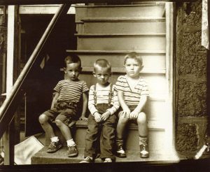 3 boys, 12 Castle Rock Street, Dorchester, 1950. Contributor: Donna Mulholland.